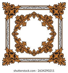Classic Rectangular Gold Frame with Subtle Flourish
