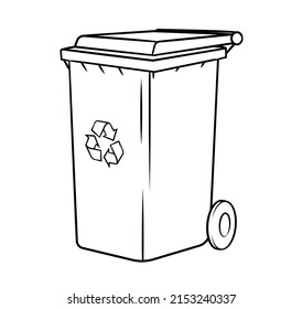 Classic recycle bin vector stock illustration.