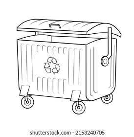 Classic recycle bin vector stock illustration.