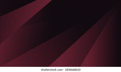 Microchip clásico del circuito rojo sobre fondo de tecnología, diseño digital de alta tecnología y concepto de seguridad,Espacio libre para texto puesto,Ilustración vectorial.