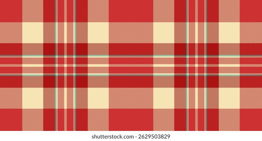 Classic red and cream plaid pattern.  Perfect for textile design, autumnal themes, or creating a warm, rustic feel.  Ideal for websites, blogs, or crafting projects.