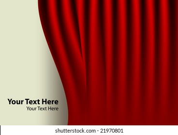 classic red curtain and place for your text