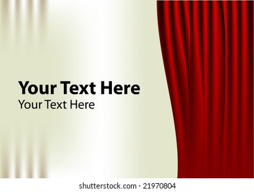 classic red curtain and place for your text