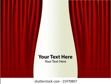 classic red curtain and place for your text