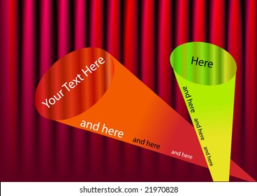 classic red curtain and place for your text