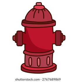 classic red fire hydrant designed for pumping water during emergency firefighting situations