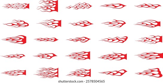 Classic red flames high-quality vector