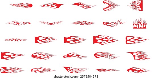 Classic red flames high-quality vector