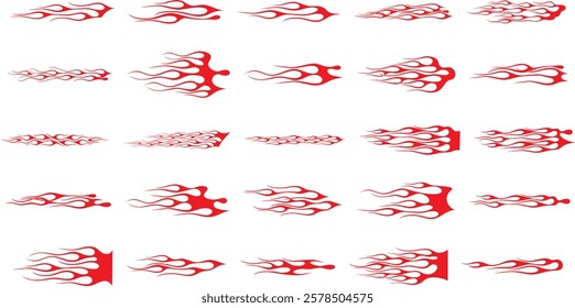 Classic red flames high-quality vector