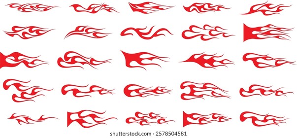 Classic red flames high-quality vector