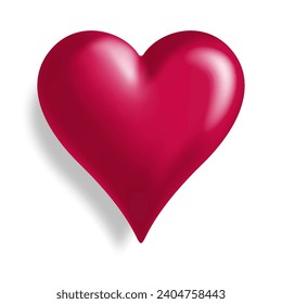A classic red heart, the universal symbol of love, is a popular design element for Valentines Day greeting cards
