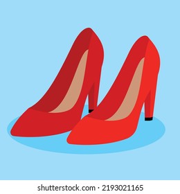 classic red high heel shoes
