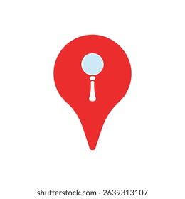 Classic red location marker, great for navigation, map apps, GPS, or local business listings.
