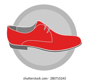 classic red men shoes. vector