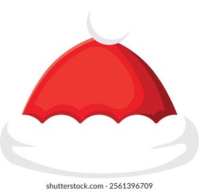 Classic red Santa Claus hat featuring a fluffy white pompom, embodying the spirit of Christmas, winter celebrations, holiday joy, and the excitement of gift giving