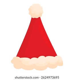 Classic red santa claus hat with a white pom pom, evoking the festive spirit of christmas