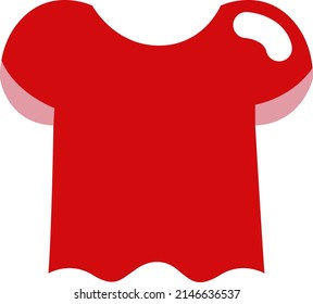 Classic red shirt, illustration, vector on a white background.