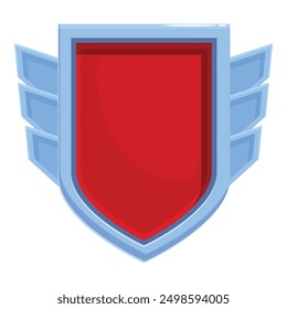 Classic red and silver shield embodying strength and protection