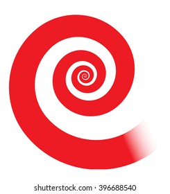 Classic red spiral illustration, vector.