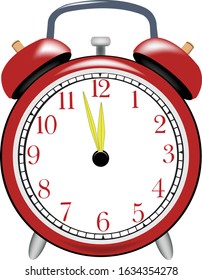 classic red table alarm clock