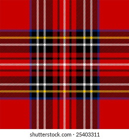 Classic red tartan fabric. Seamless square pattern.