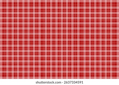 Classic red tartan plaid pattern with white and dark red intersecting lines. A timeless textile design suitable for Christmas, Valentine’s Day, and winter fashion or decoration projects.