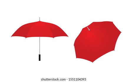 Classic red umbrella. vector illustration