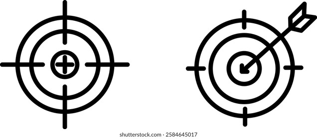 Classic Red and White Target Icon – Minimalist Bullseye Symbol for Precision and Accuracy