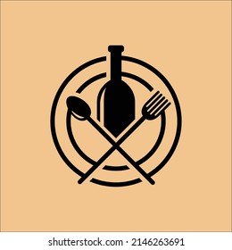 Klassisches Restaurant-Logo, Retro und Simple, EPS10-Vektor