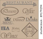classic restaurant related icons