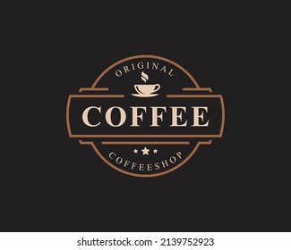 Tomas clásicos de cafetería con placa Retro. Taza, frijoles, café estilo vintage ilustración vectorial
