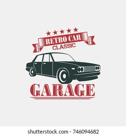 classic retro car badge logo for t shirt