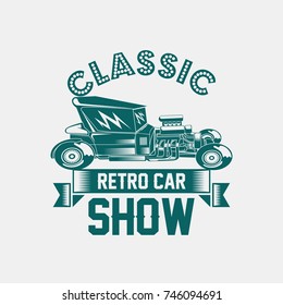 classic retro car badge logo for t shirt