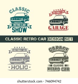 classic retro car badge logo for t shirt