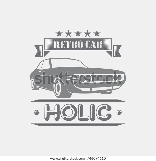 classic retro car badge\
logo for t shirt