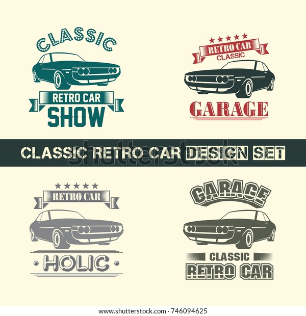 classic retro car badge\
logo for t shirt