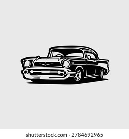 Classic retro car icon vector isolated