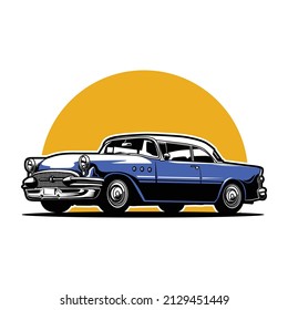 classic retro car vector illustration design