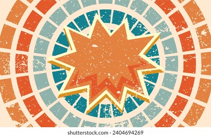 Classic retro comic art burst background. vector illustration