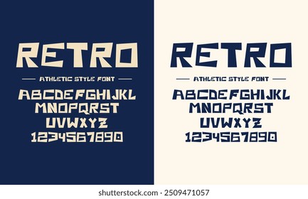 Classic retro font alphabet with a nostalgic vibe. Perfect for vintage-inspired designs, branding, and posters, bringing a timeless, stylish flair to your projects