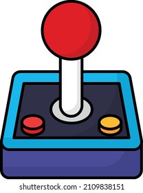 Classic retro joystick with two buttons Concept Vector Icon Design, E-sports or mind sport Symbol, Digital sports Equipment Sign, Video games hardware Stock illustration