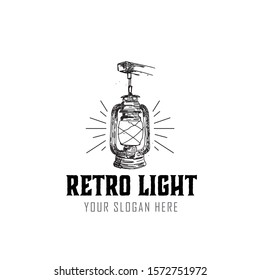 classic and retro lamp traditional logo designs