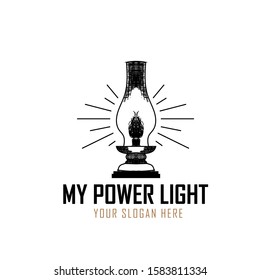 classic and retro lamp unique traditional logo designs