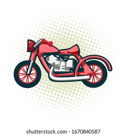 Classic retro motorcycle. This is the great example of an old racing bike.