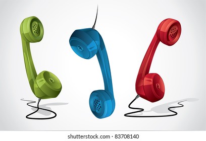 Classic - retro phone handset for contact form and banner