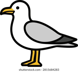 Classic retro seagull flat design
