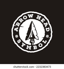 Classic and Retro Stamp or Emblem with an Arrow Logo Design Template