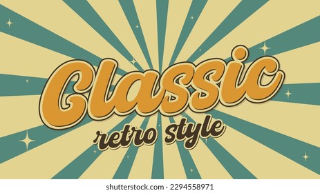 classic retro style vector typography