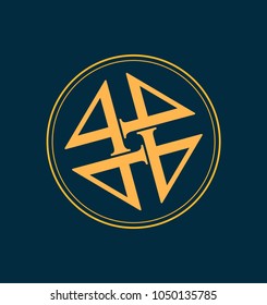 classic and retro symmetrical style initial monogram logo