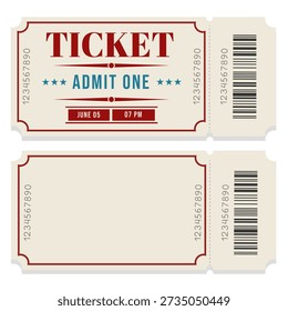  Classic Retro Ticket Template – Admit One Event Pass